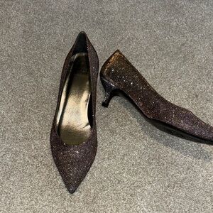 Stuart Weitzman Shimmering Bronze Heels 9.5 worn once !!